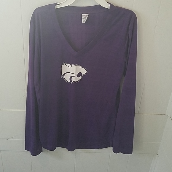 K-State Purple Plaid and Rhinestone Long Sleeve Shirt - Picture 4 of 7